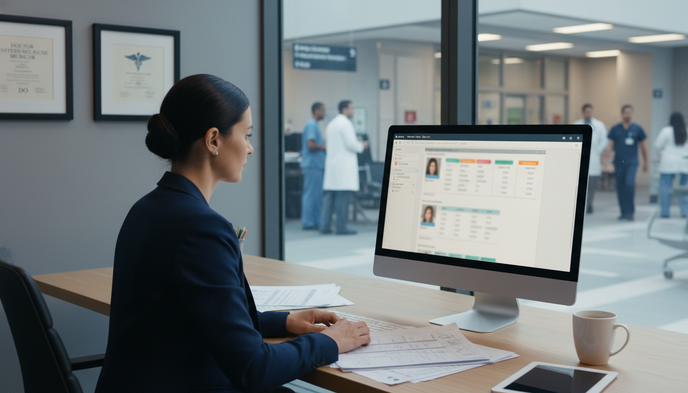 Residency program director reviewing DO applications and score reports - DO graduate residency for Step Score Strategy for DO