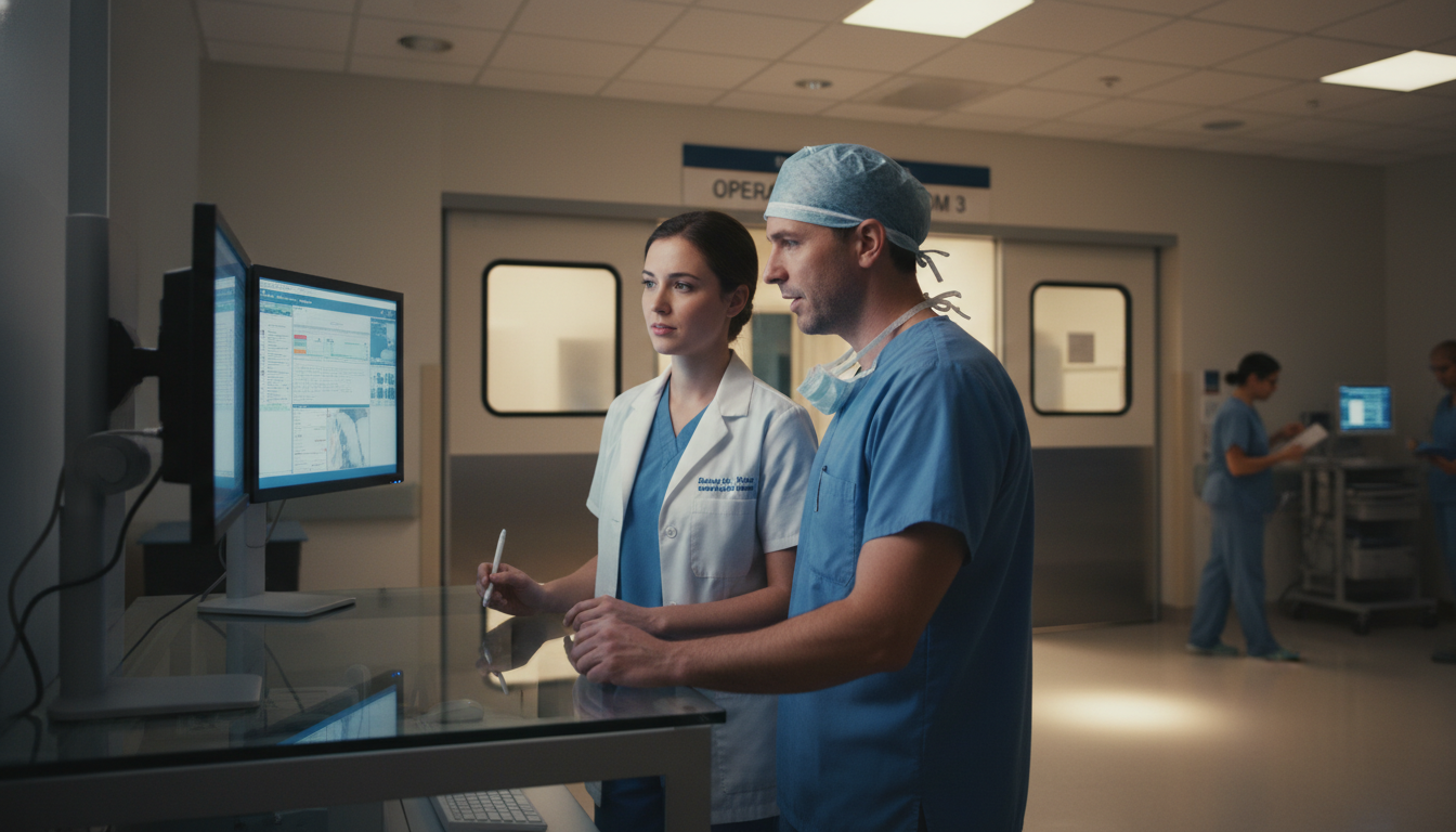 Surgical attending and DO student reviewing operative notes Surgical attending and DO student reviewing operative notes - DO graduate residency for Letters of Recommendation for DO Grad