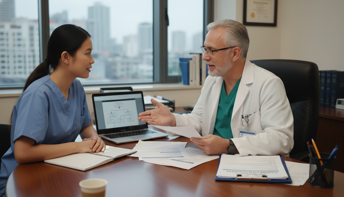 Prelim surgery resident meeting with faculty mentor Prelim surgery resident meeting with faculty mentor - DO graduate residency for Resident Turnover Warning Signs for DO Gradua