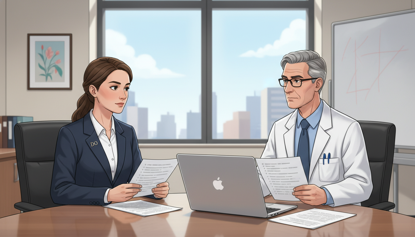 Resident practicing for psychiatry residency interview with mentor Resident practicing for psychiatry residency interview with mentor - DO graduate residency for Pre-Interview Preparation for