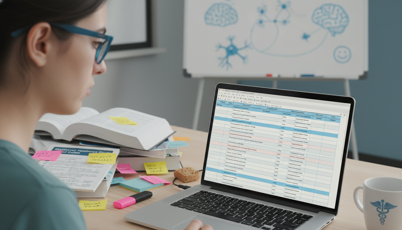 Resident reviewing psychiatry residency program spreadsheet Resident reviewing psychiatry residency program spreadsheet - DO graduate residency for How to Research Programs for DO Gradu