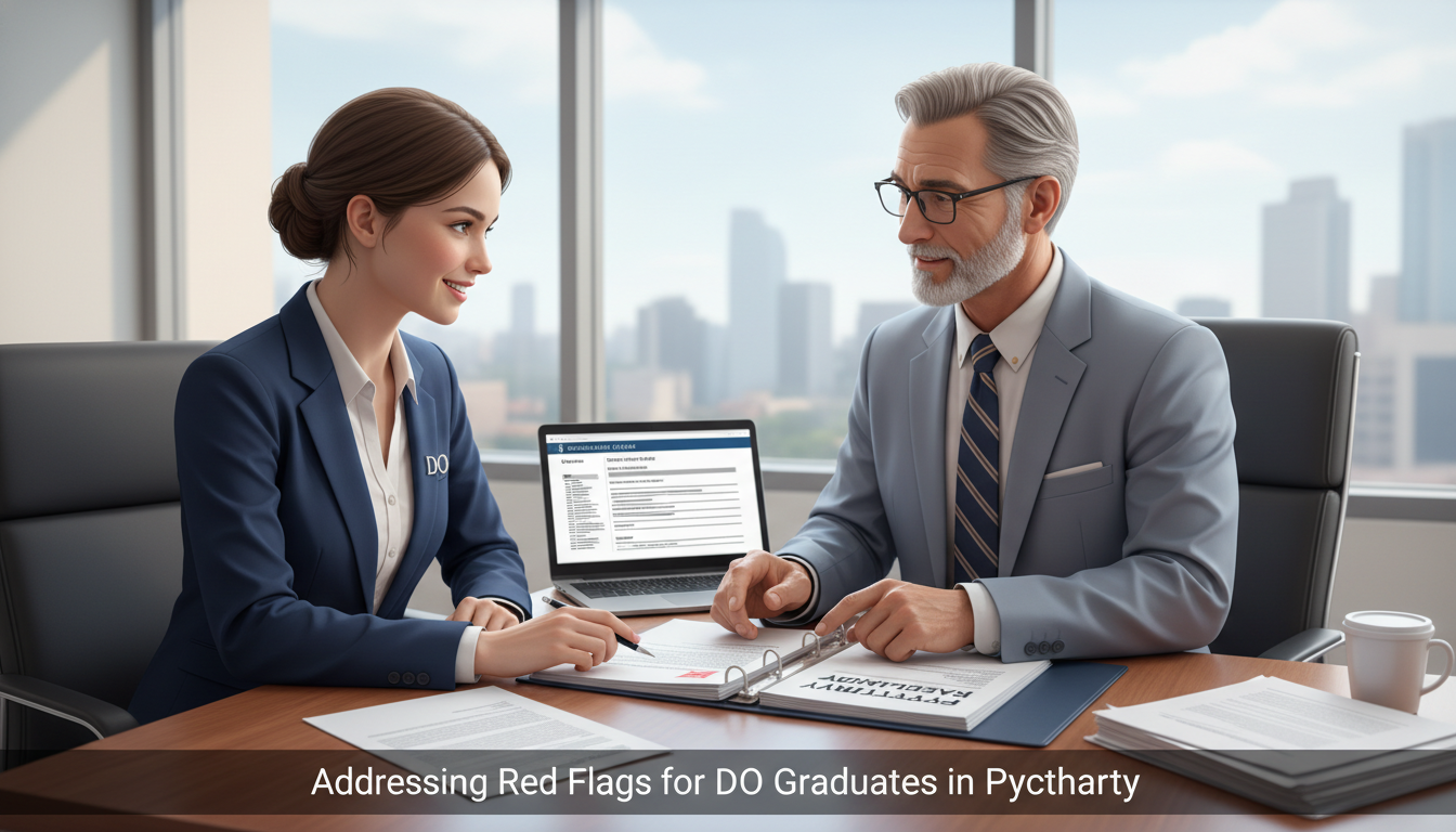 Psychiatry resident applicant meeting mentor to discuss red flags and improvements Psychiatry resident applicant meeting mentor to discuss red flags and improvements - DO graduate residency for Addressing Red