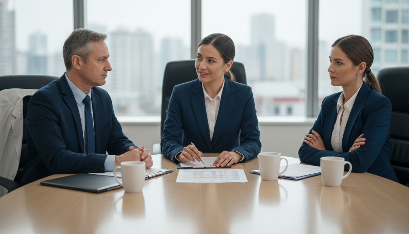 Psychiatry resident interviewing at a residency program with faculty members Psychiatry resident interviewing at a residency program with faculty members - DO graduate residency for Resident Turnover Wa