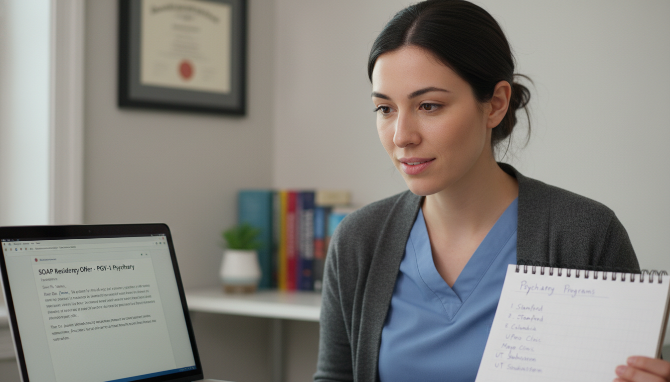 Residency SOAP offer review during Match Week - DO graduate residency for SOAP Preparation for DO Graduate in Psychiatry