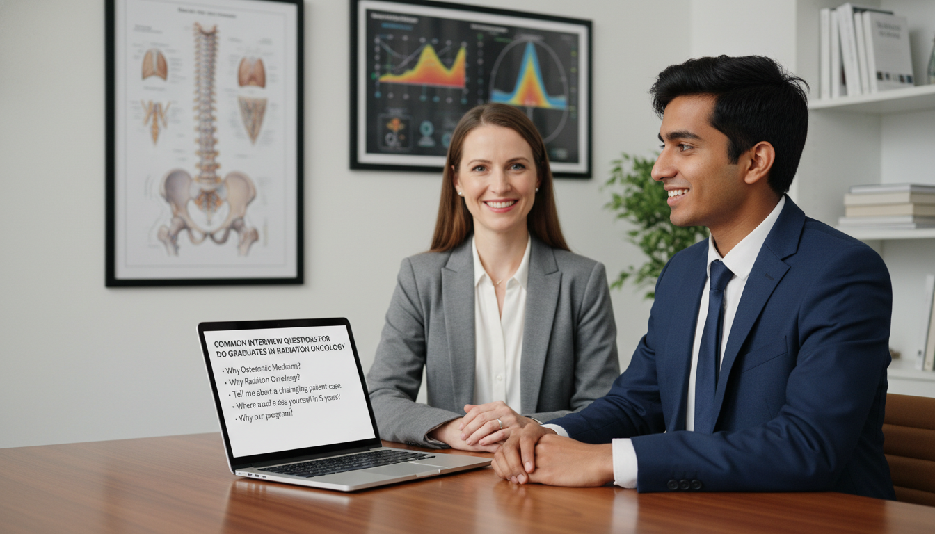 DO medical student practicing radiation oncology residency interview - DO graduate residency for Common Interview Questions f