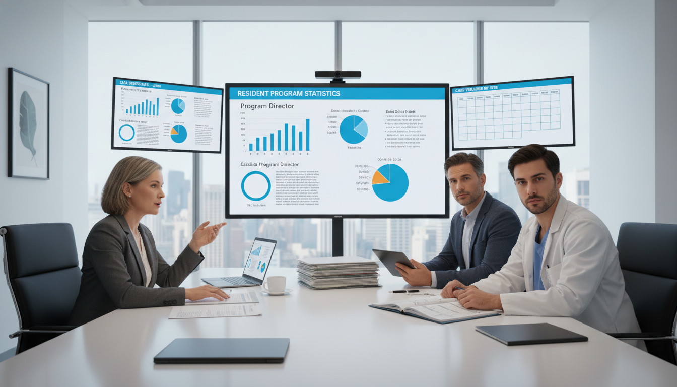 Radiation oncology department leadership meeting reviewing resident data and turnover patterns Radiation oncology department leadership meeting reviewing resident data and turnover patterns - DO graduate residency for Re