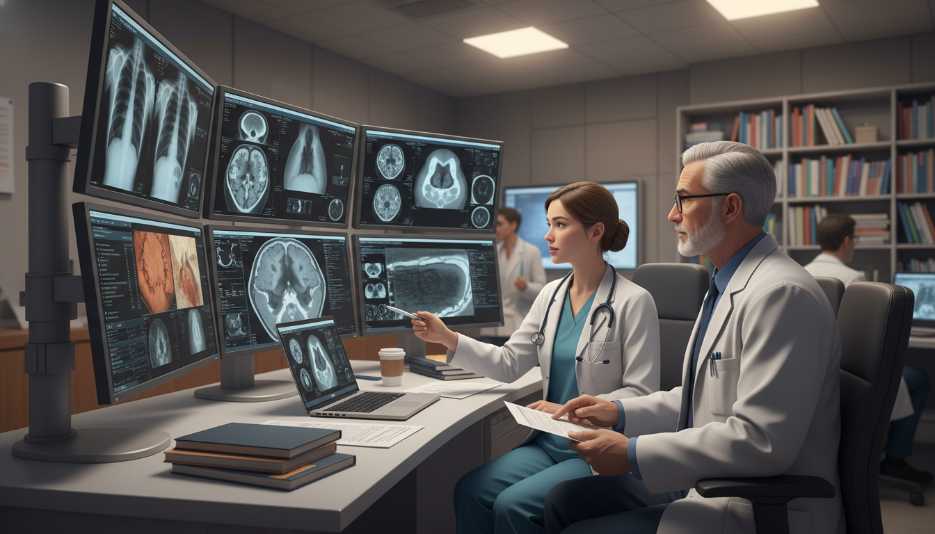 DO graduate radiology resident reviewing imaging studies DO graduate radiology resident reviewing imaging studies - DO graduate residency for CV Building for DO Graduate in Diagnosti