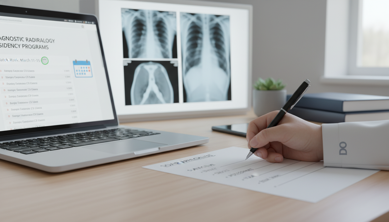 Checklist and planning for SOAP strategy - DO graduate residency for SOAP Preparation for DO Graduate in Diagnostic Radiology