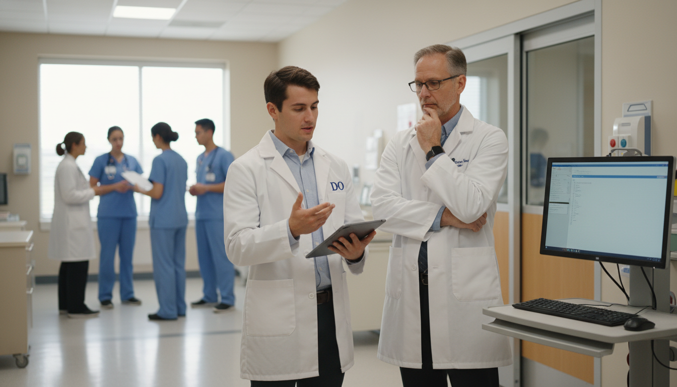 DO student working on wards with multidisciplinary healthcare team - DO graduate residency for Letters of Recommendation for