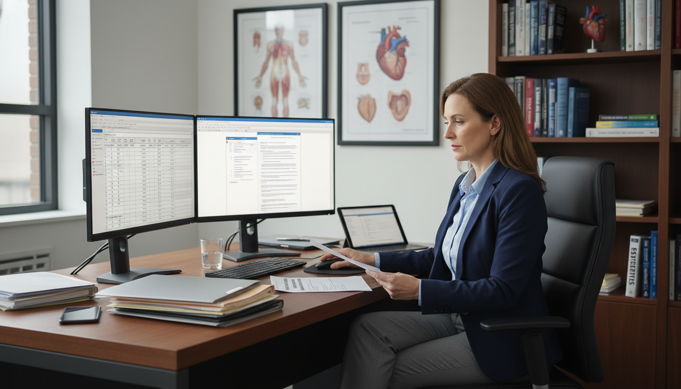 Resident program director reviewing residency applications and letters - DO graduate residency for Letters of Recommendation