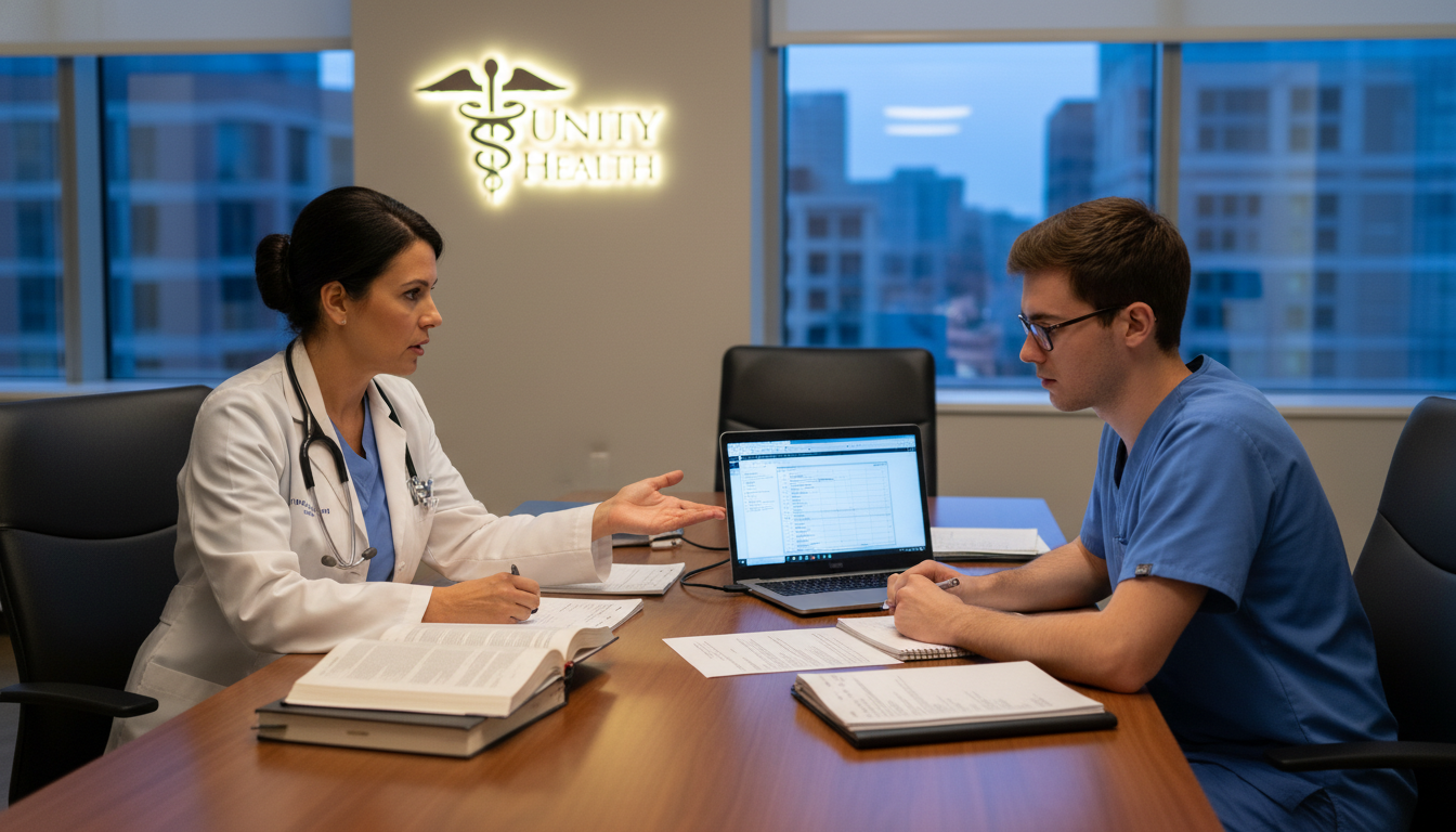 Mentorship Meeting Between DO Transitional Year Resident and Attending Mentorship Meeting Between DO Transitional Year Resident and Attending - DO graduate residency for Networking in Medicine for