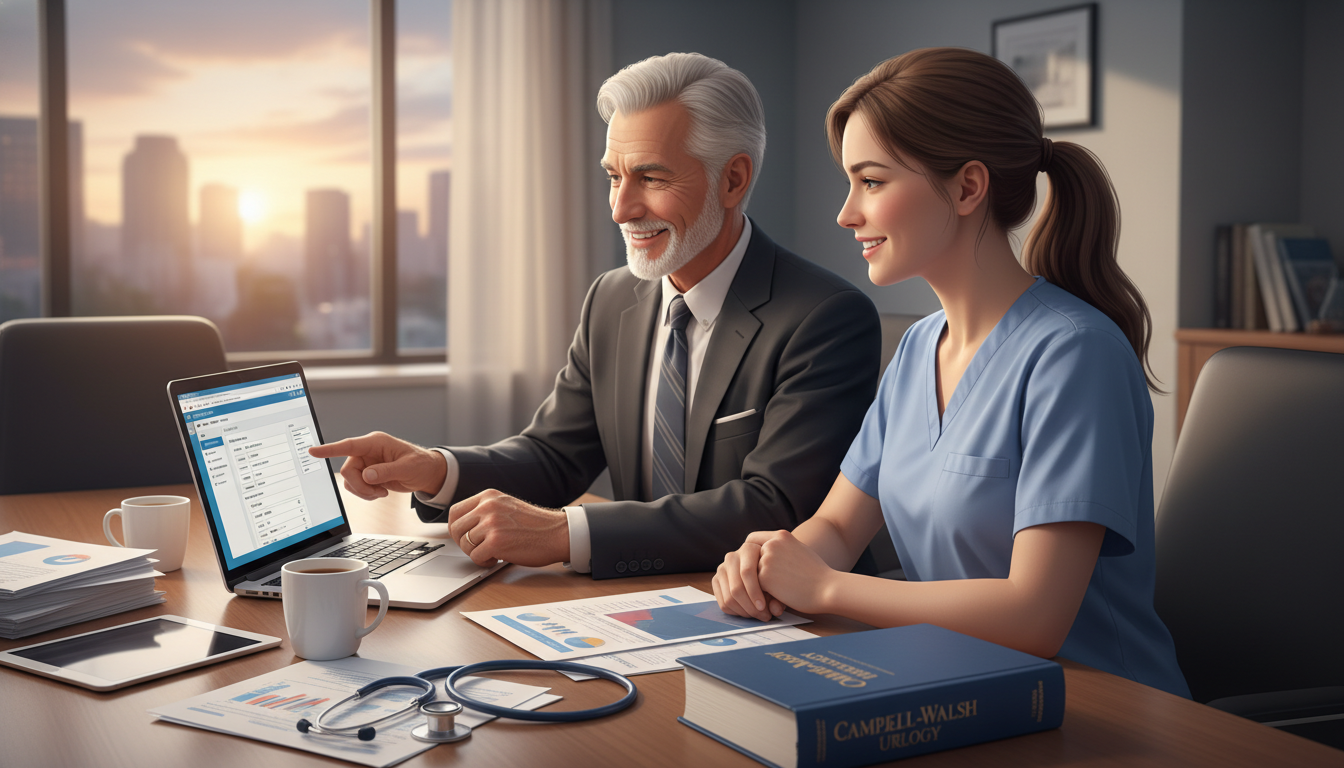 Mentor and mentee discussing urology residency applications - DO graduate residency for Networking in Medicine for DO Graduat