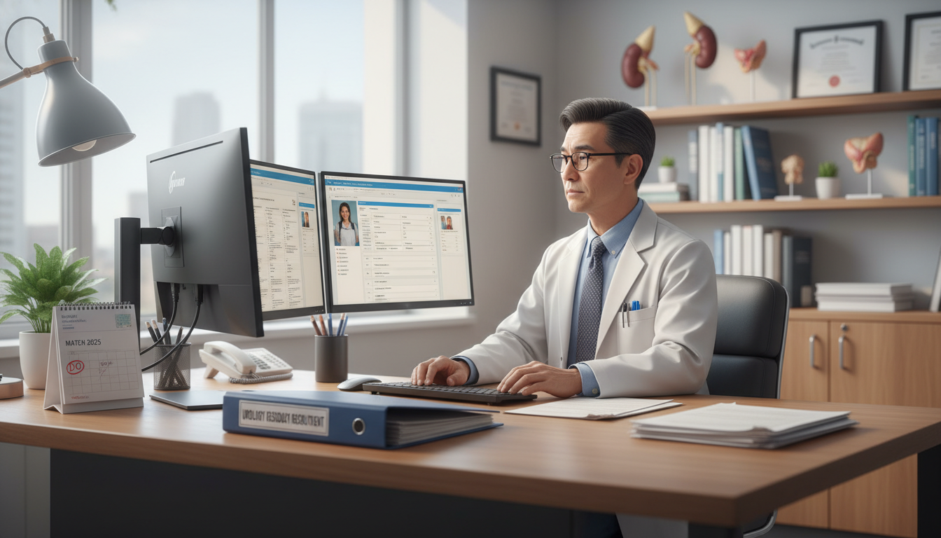 Urology residency program director reviewing emails from DO applicants Urology residency program director reviewing emails from DO applicants - DO graduate residency for Pre-Match Communication fo