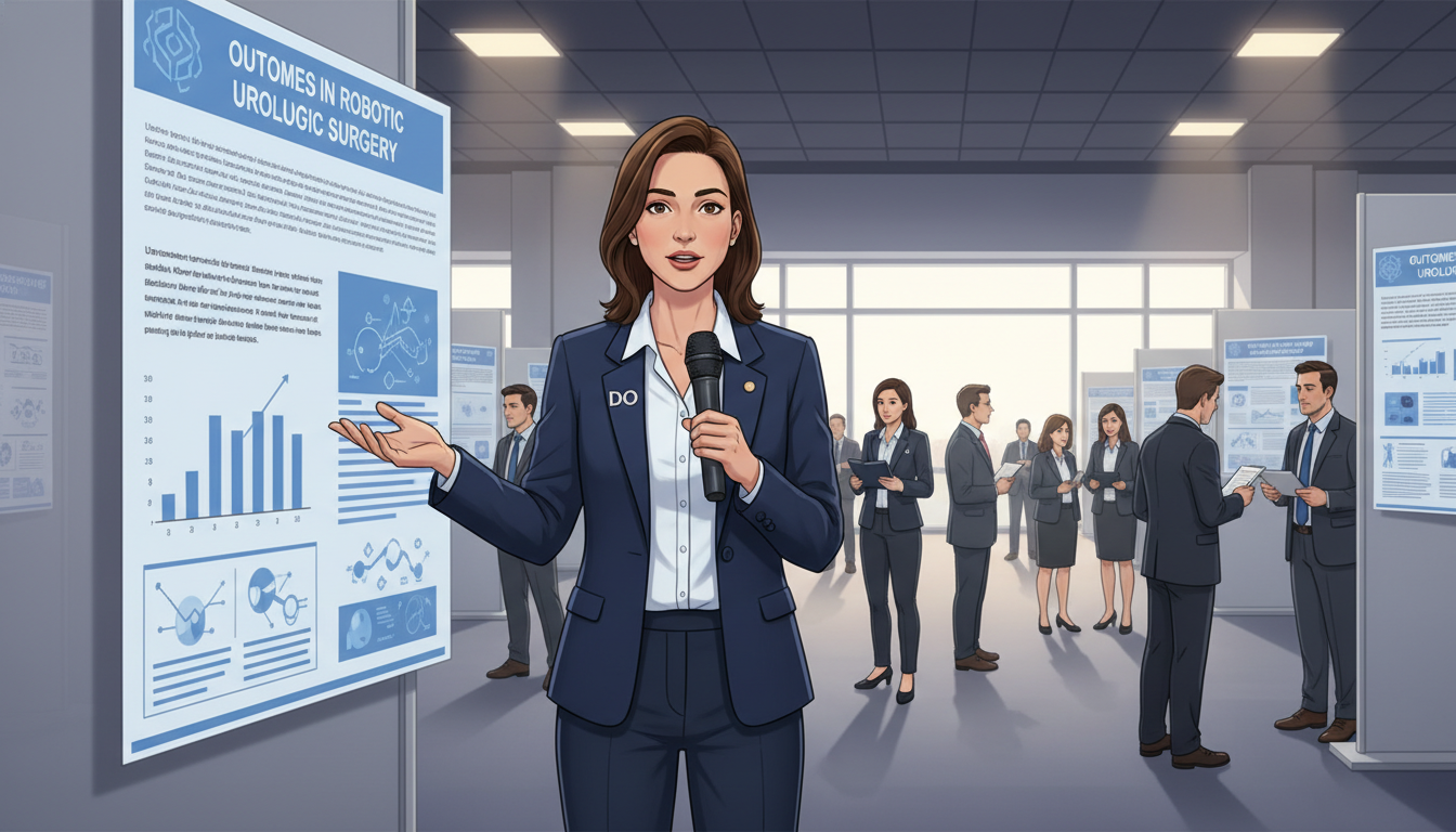 Urology resident presenting research at a medical conference Urology resident presenting research at a medical conference - DO graduate residency for Research During Residency for DO Gra