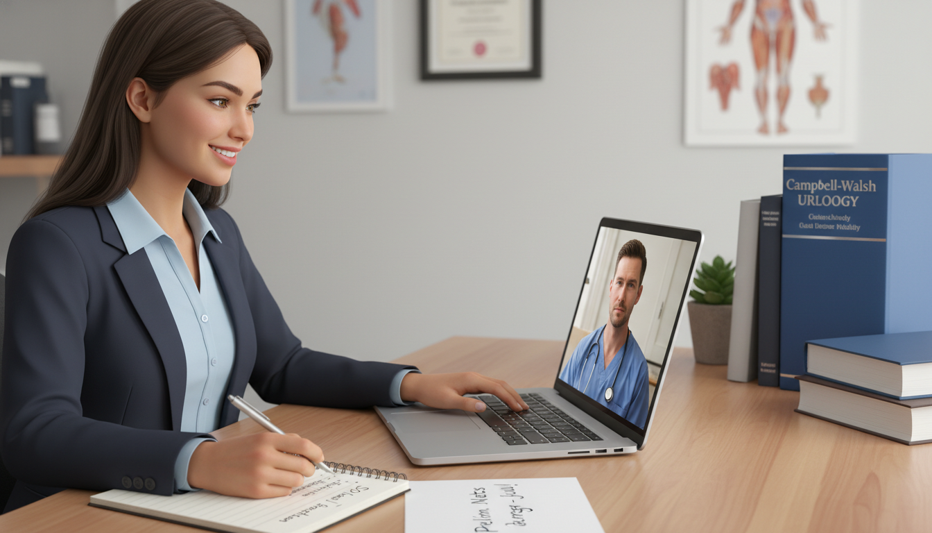 DO applicant in a virtual SOAP interview for a preliminary surgery position - DO graduate residency for SOAP Preparation for