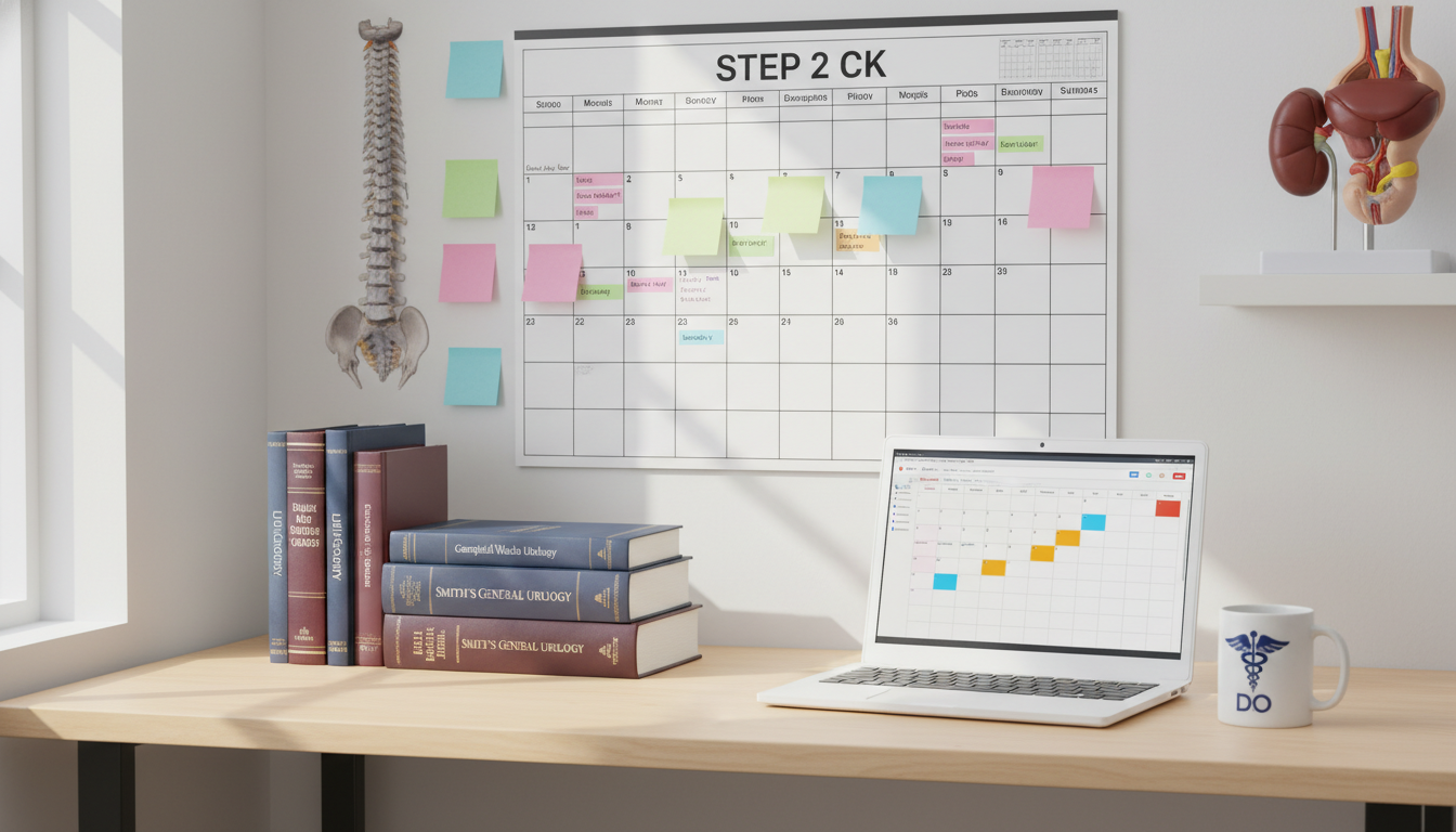 Organized Step 2 CK study schedule for DO urology applicant Organized Step 2 CK study schedule for DO urology applicant - DO graduate residency for USMLE Step 2 CK Preparation for DO Gr