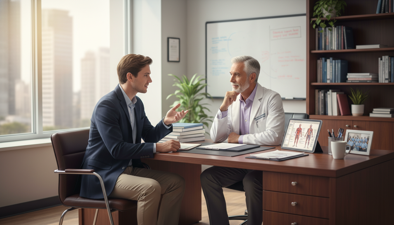 Osteopathic applicant discussing residency planning with mentor Osteopathic applicant discussing residency planning with mentor - DO graduate residency for Backup Specialty Planning for DO
