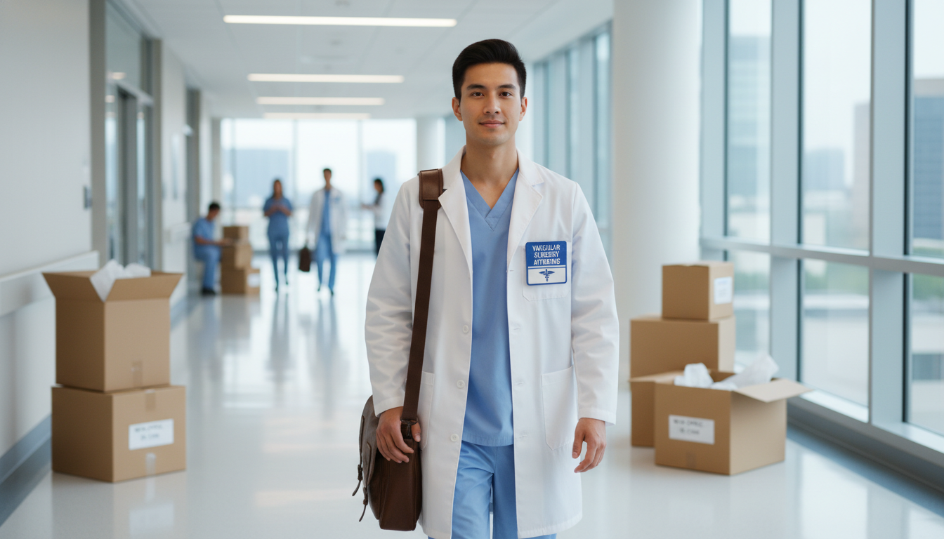 New vascular surgery attending preparing for first day at new hospital - DO graduate residency for Job Search Timing for DO G