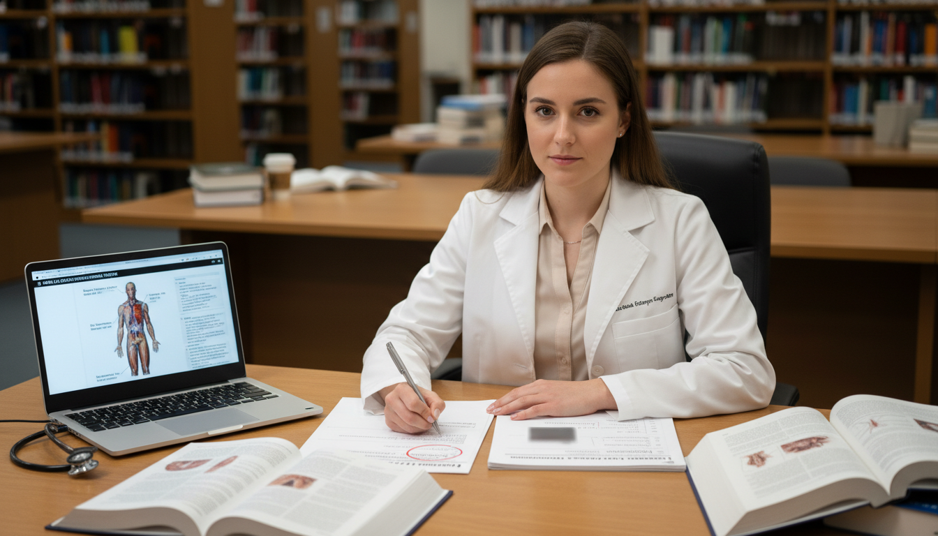 Medical student reviewing board score report and strategy plan - DO graduate residency for Low Step Score Strategies for DO G