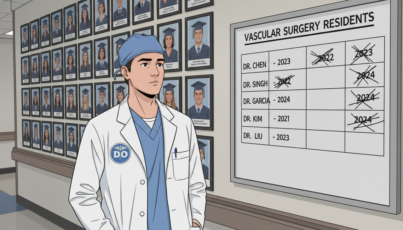 Vascular surgery resident looking at a list of prior residents and turnover history Vascular surgery resident looking at a list of prior residents and turnover history - DO graduate residency for Resident Turn