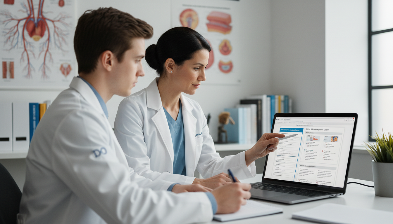 DO graduate reviewing ERAS and SOAP strategy with mentor - DO graduate residency for SOAP Preparation for DO Graduate in Vasc