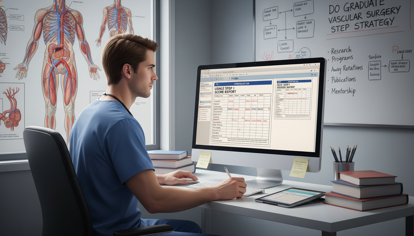 Vascular surgery resident reviewing exam score strategy - DO graduate residency for Step Score Strategy for DO Graduate in Va