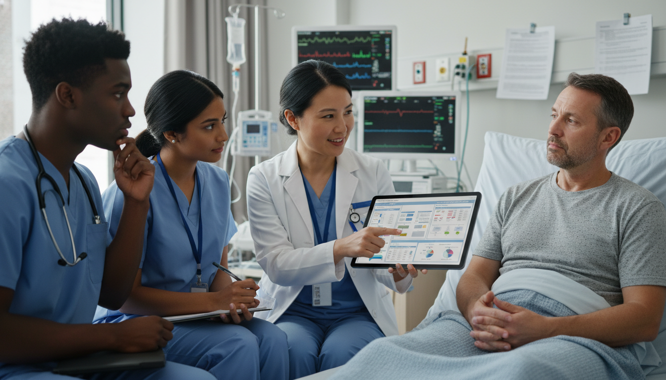 Clinical team on addiction medicine consult service during ward rounding - IMG residency guide for Away Rotation Strategy for