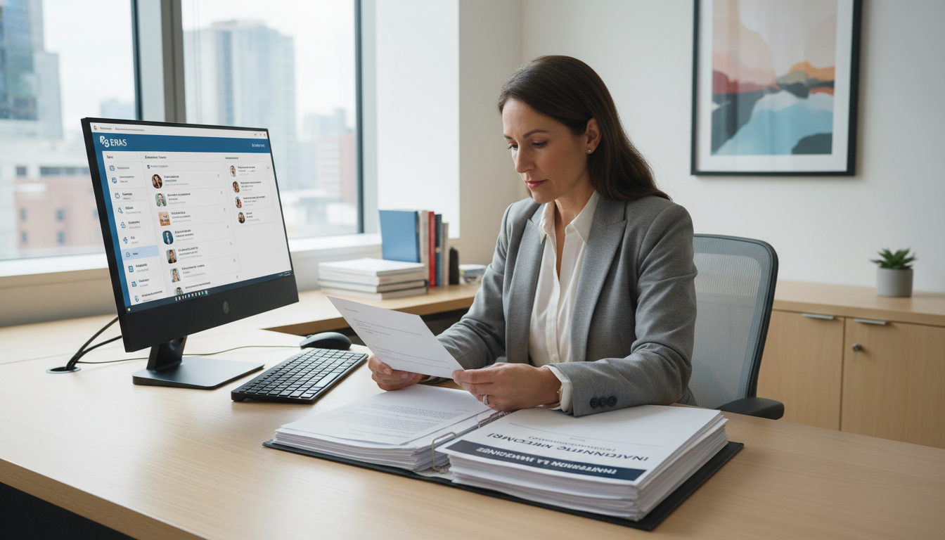 Program director reviewing letters of recommendation for residency applicants - IMG residency guide for Letters of Recommenda