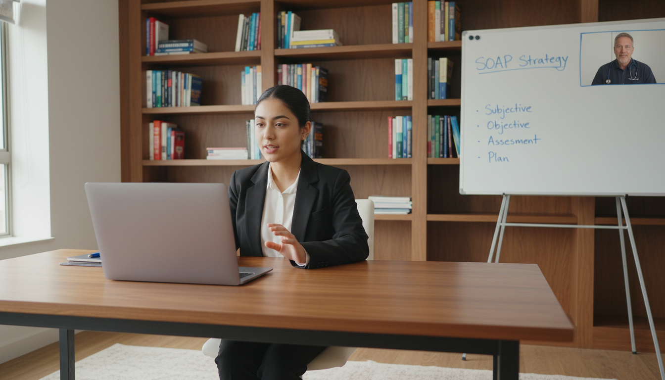 IMG resident interviewing via video call during SOAP - IMG residency guide for SOAP Preparation for International Medical Gra