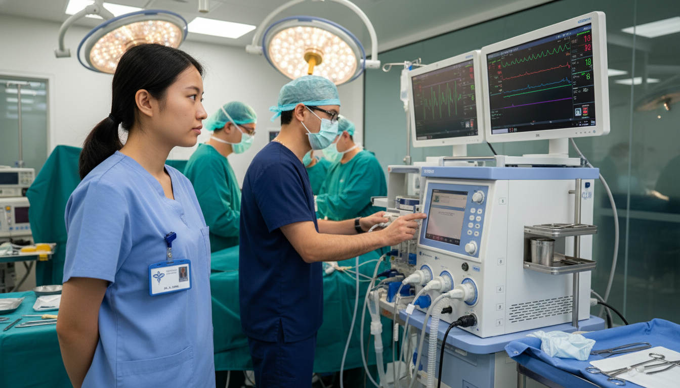 International medical graduate in operating room observing anesthesiology team International medical graduate in operating room observing anesthesiology team - IMG residency guide for CV Building for Inte