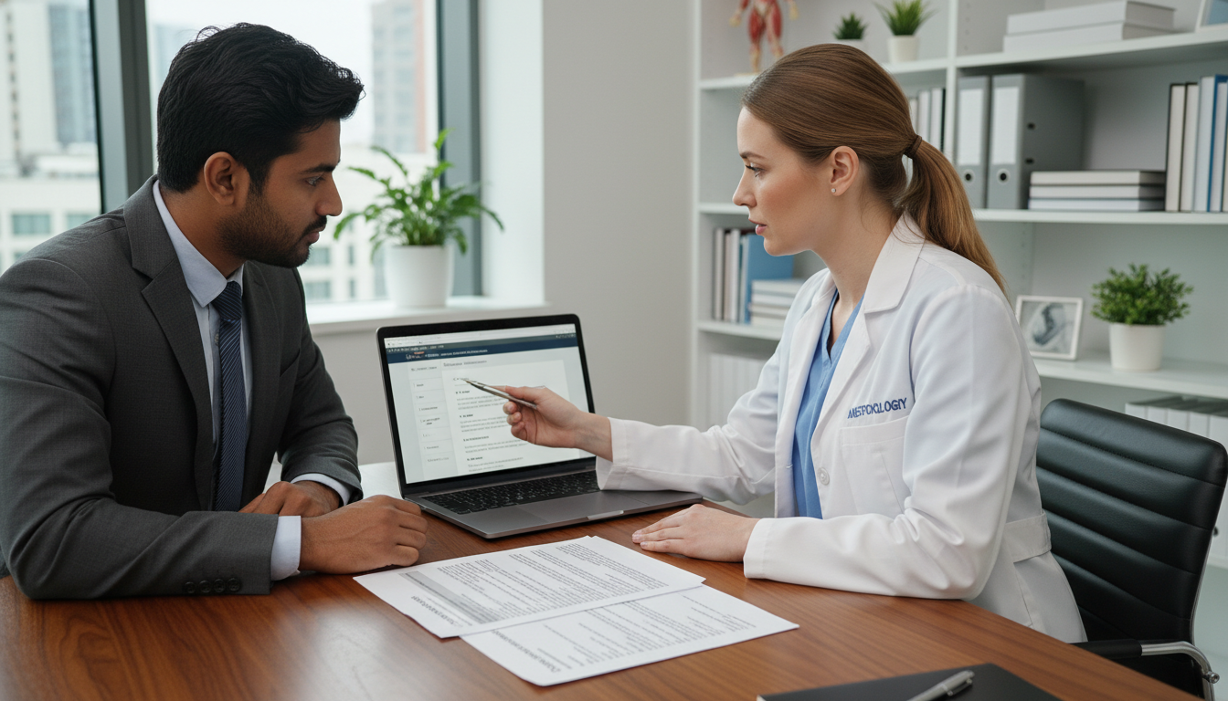 International medical graduate discussing letters of recommendation with anesthesiology mentor International medical graduate discussing letters of recommendation with anesthesiology mentor - IMG residency guide for Lett