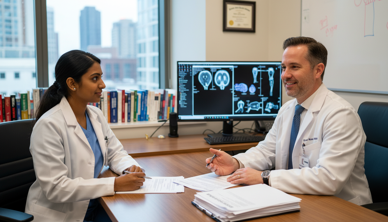 IMG anesthesiology resident discussing with program director IMG anesthesiology resident discussing with program director - IMG residency guide for Questions to Ask Programs for Internat