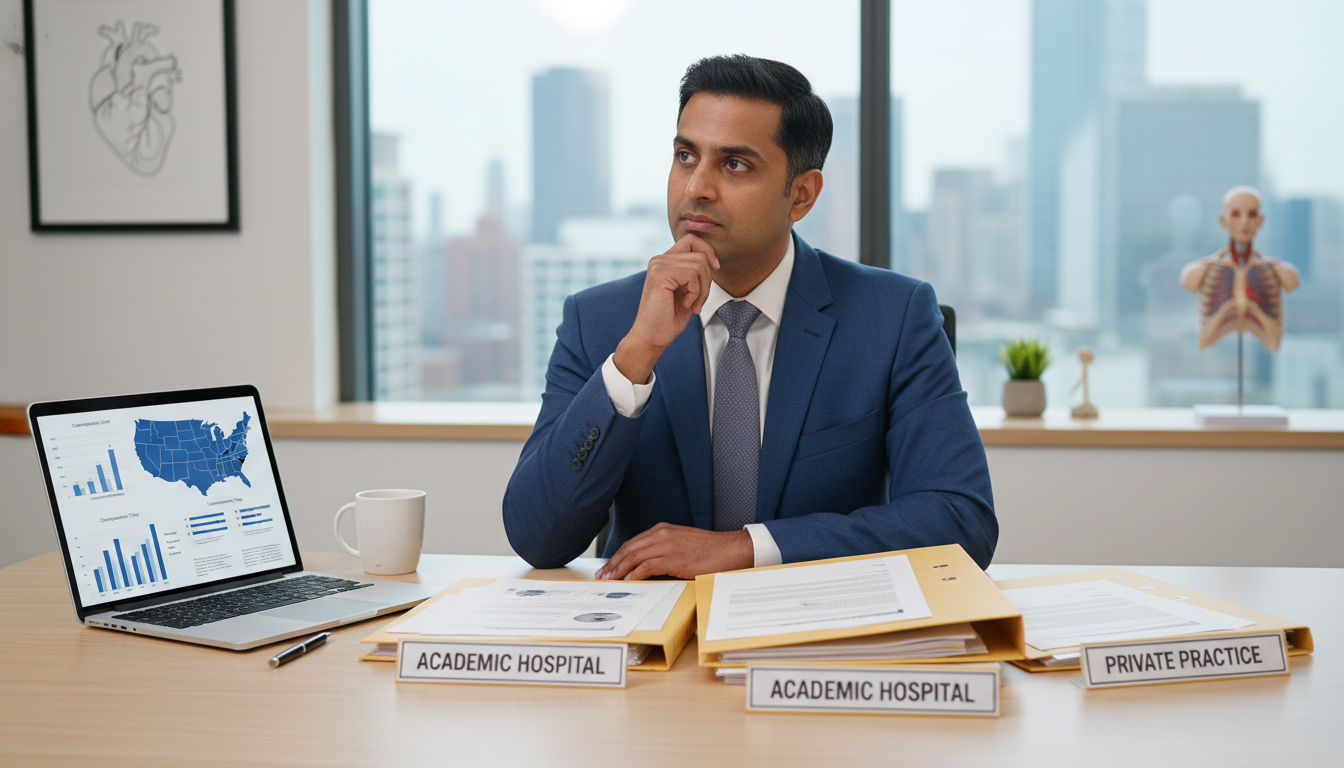 Cardiothoracic surgeon evaluating job offers and career paths Cardiothoracic surgeon evaluating job offers and career paths - IMG residency guide for Academic vs Private Practice for Inte