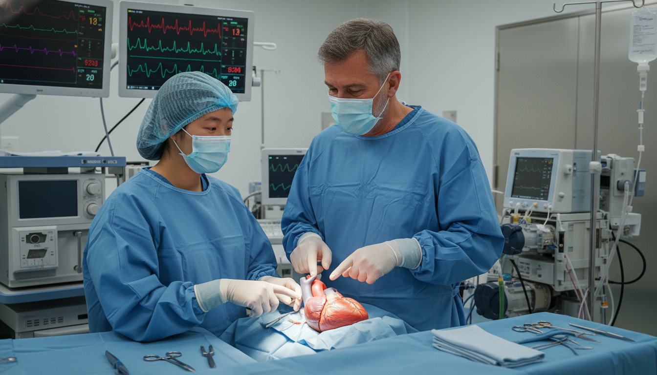 International medical graduate in cardiothoracic OR with mentor - IMG residency guide for Case Volume Evaluation for Internat