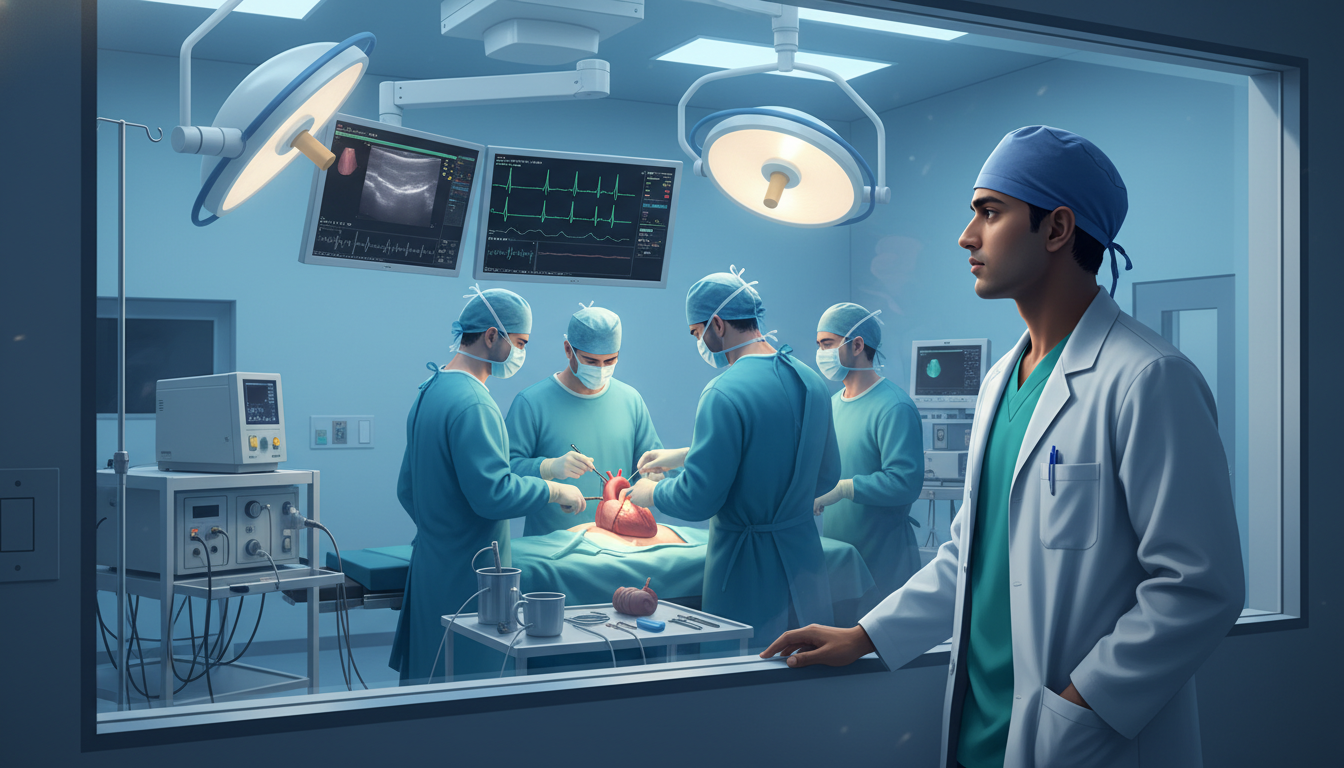 International medical graduate observing cardiothoracic surgery in operating room International medical graduate observing cardiothoracic surgery in operating room - IMG residency guide for CV Building for I