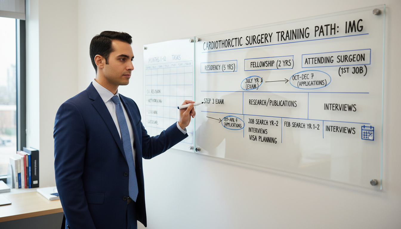 Timeline planning for cardiothoracic surgery job search Timeline planning for cardiothoracic surgery job search - IMG residency guide for Job Search Timing for International Medical