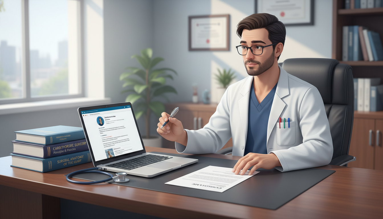 IMG cardiothoracic surgery resident preparing professional profile - IMG residency guide for Networking in Medicine for Inter