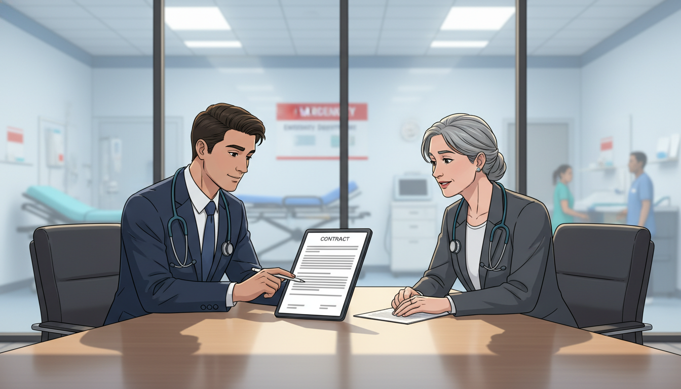 IMG EM-IM physician in attending job interview - IMG residency guide for Job Search Timing for International Medical Graduate