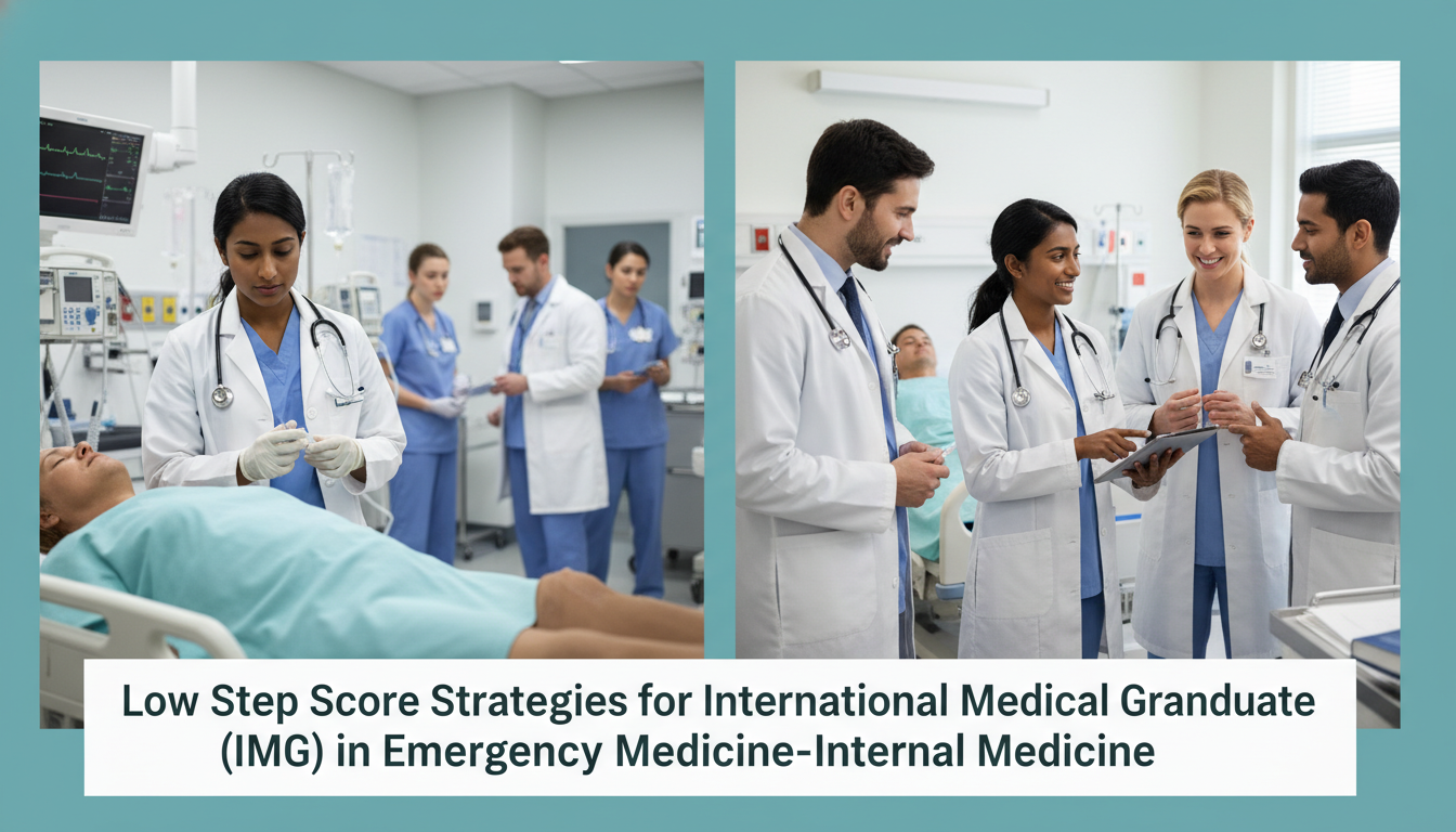 IMG practicing emergency medicine and internal medicine clinical skills - IMG residency guide for Low Step Score Strategies f