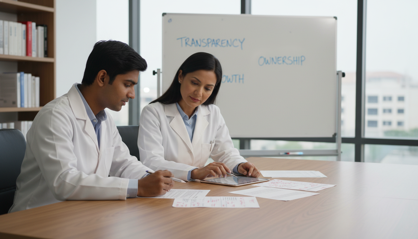 IMG and faculty mentor discussing red flags and strategies IMG and faculty mentor discussing red flags and strategies - IMG residency guide for Addressing Red Flags for International M