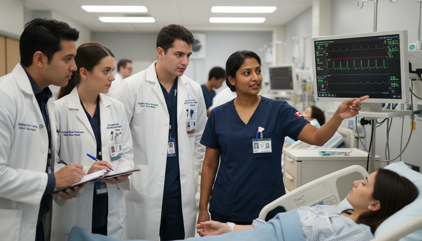 Emergency medicine faculty teaching residents in an academic emergency department Emergency medicine faculty teaching residents in an academic emergency department - IMG residency guide for Academic vs Priva