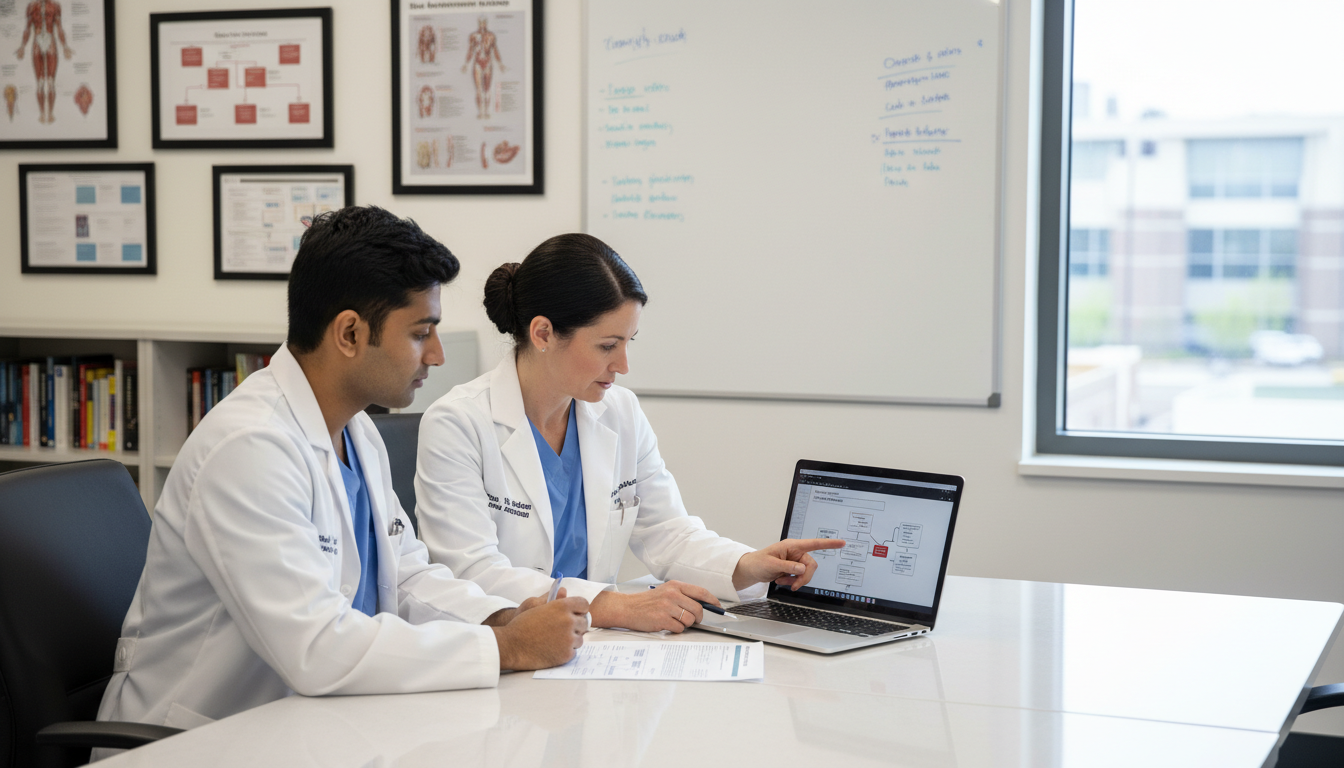 Emergency medicine resident receiving mentorship on fellowship planning Emergency medicine resident receiving mentorship on fellowship planning - IMG residency guide for Fellowship Preparation for