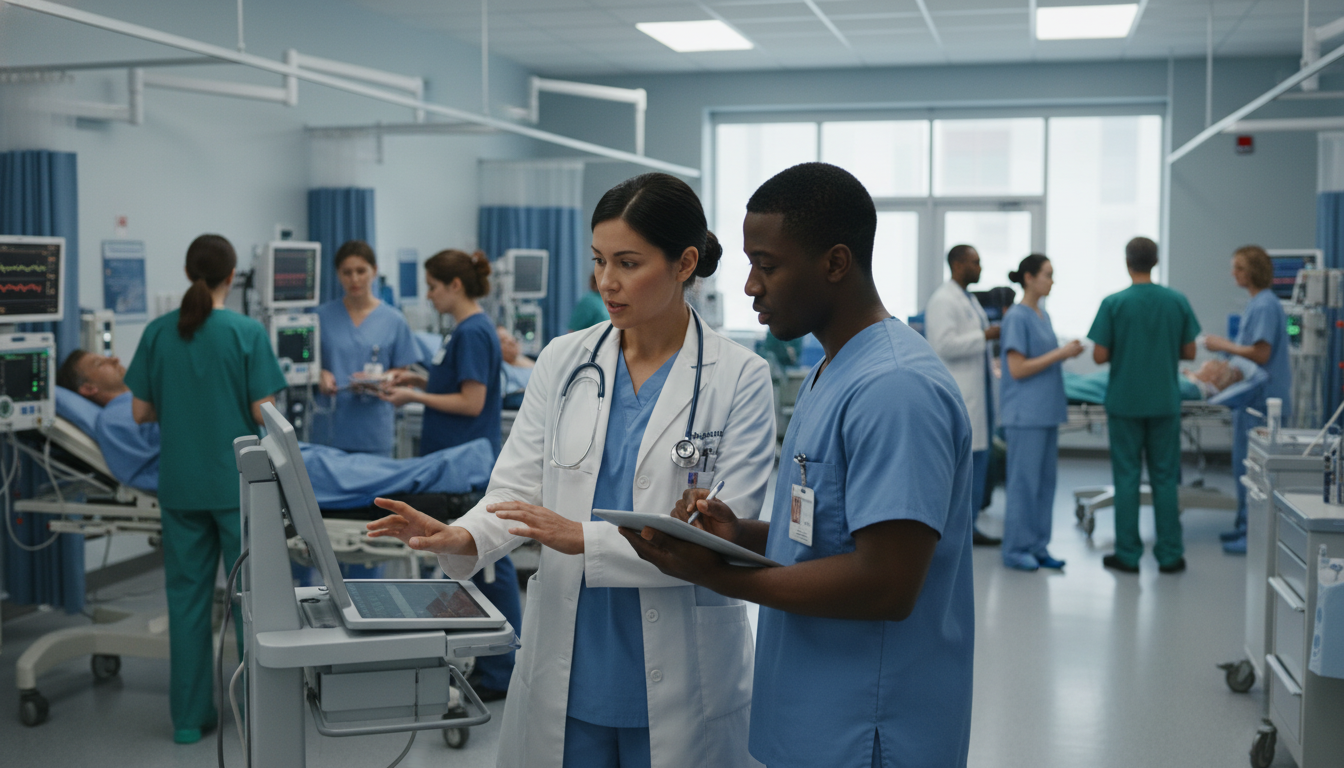 Emergency medicine attending mentoring an IMG in the emergency department - IMG residency guide for SOAP Preparation for Inte