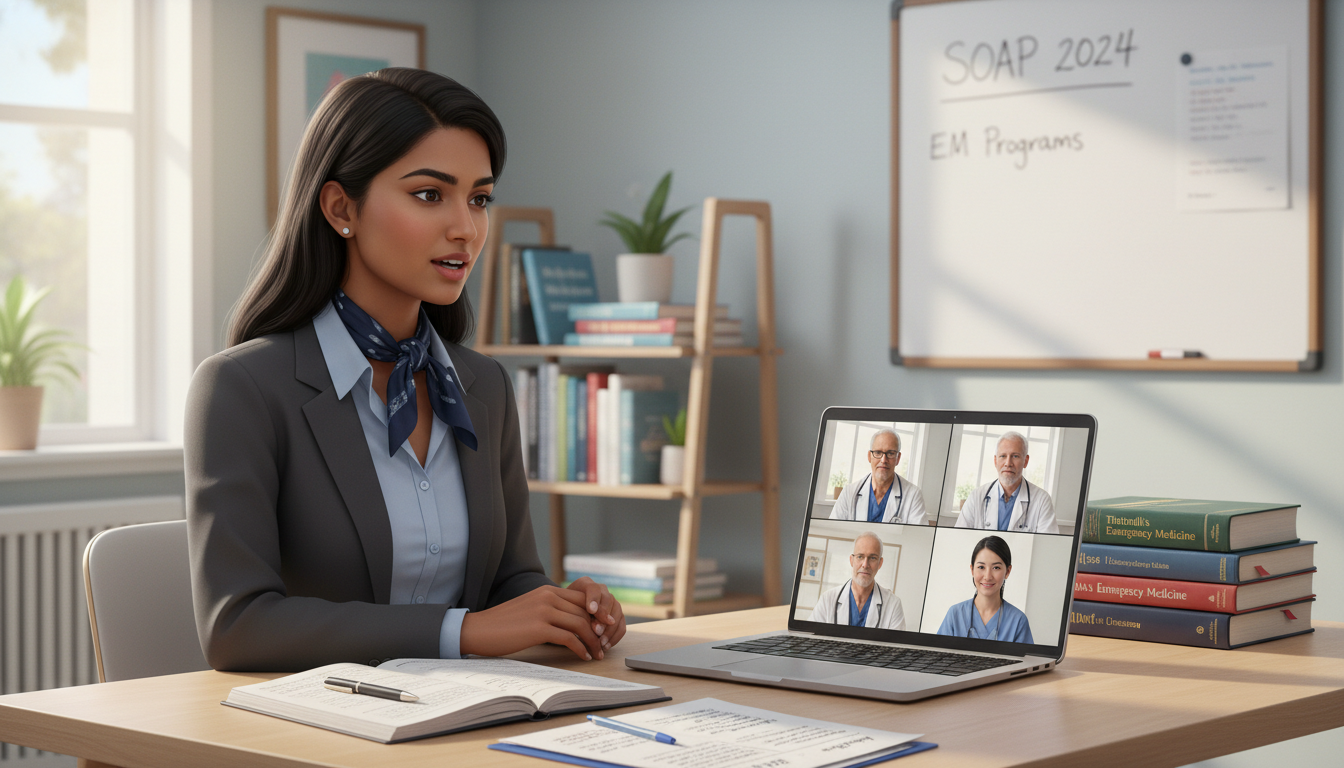 IMG interviewing virtually during SOAP for a transitional year program - IMG residency guide for SOAP Preparation for Interna