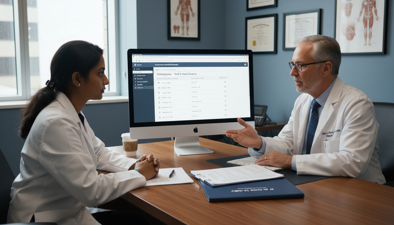 ENT fellow discussing job opportunities with mentor ENT fellow discussing job opportunities with mentor - IMG residency guide for Job Search Timing for International Medical Gra