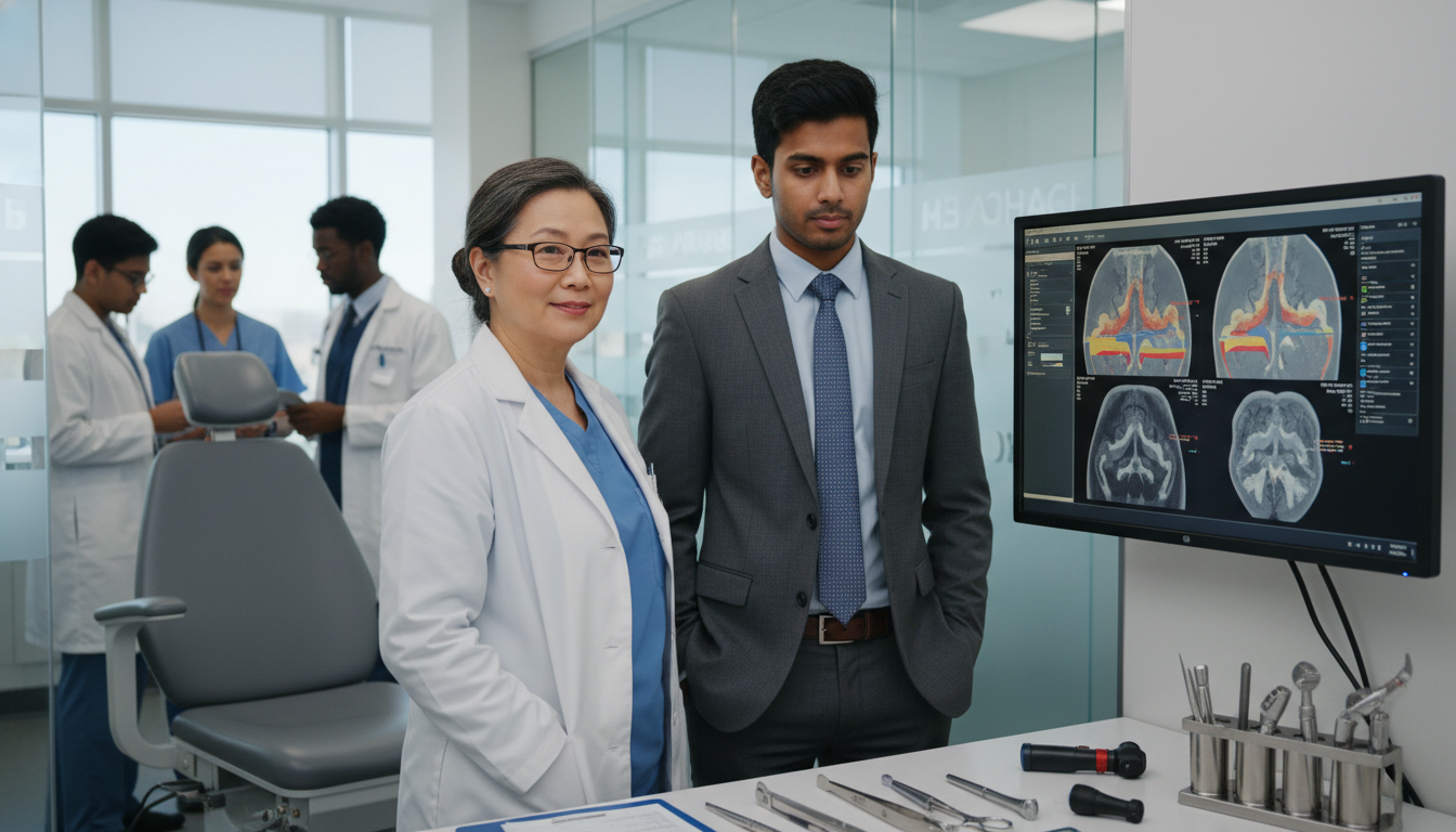 International medical graduate working with an ENT surgeon in clinic during an observership International medical graduate working with an ENT surgeon in clinic during an observership - IMG residency guide for Letters