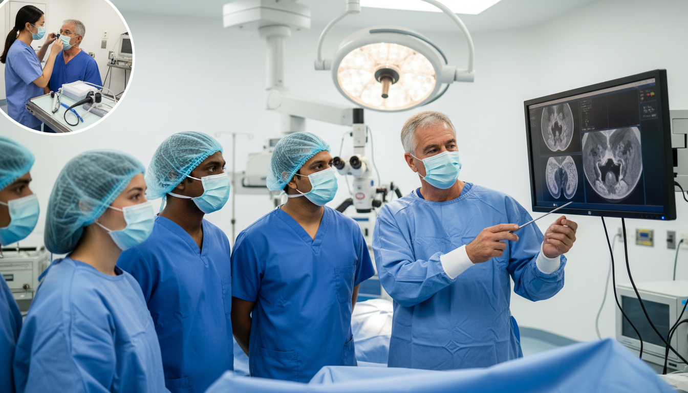 ENT residents in operating room and clinic environment ENT residents in operating room and clinic environment - IMG residency guide for How to Research Programs for International M