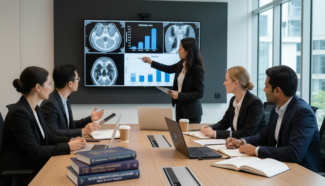 Otolaryngology research team including IMG collaborating on data - IMG residency guide for Research Profile Building for Inte