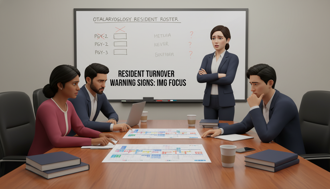 ENT residents discussing concerns about residency workload and turnover ENT residents discussing concerns about residency workload and turnover - IMG residency guide for Resident Turnover Warning S