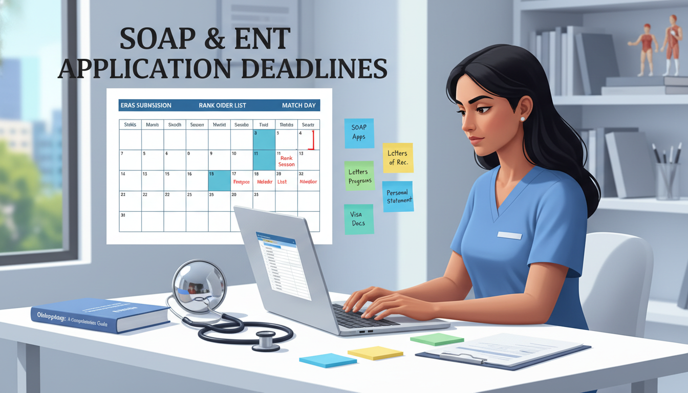 Timeline planning for SOAP and ENT residency match - IMG residency guide for SOAP Preparation for International Medical Gradu